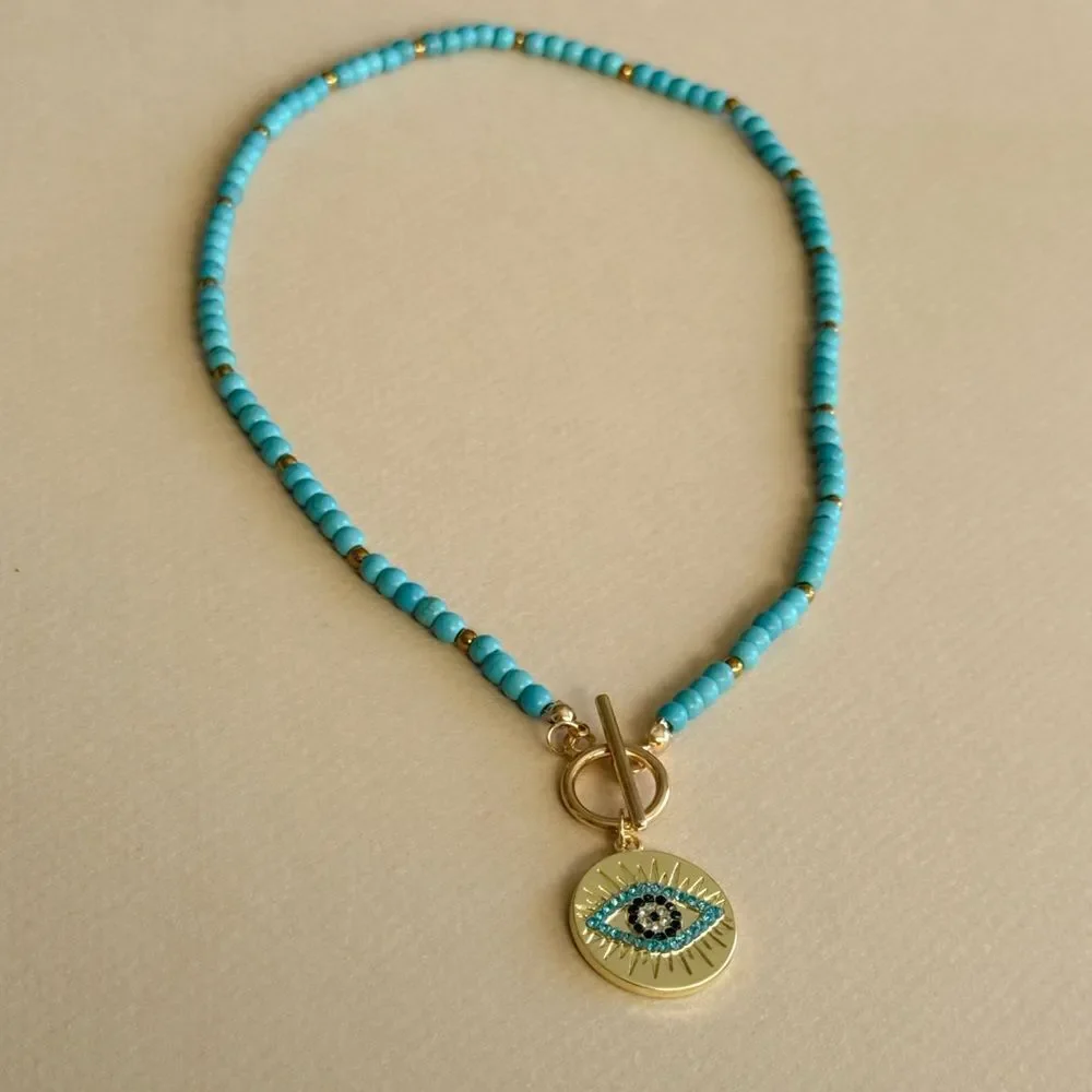 Evil Eye Pendant Necklace N1789